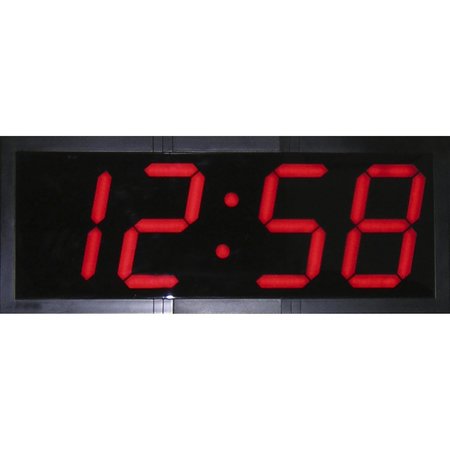 SCHOOL SMART CLOCK 28 IN LED HI RED WITH CALENDAR AND TEMP WC800E
